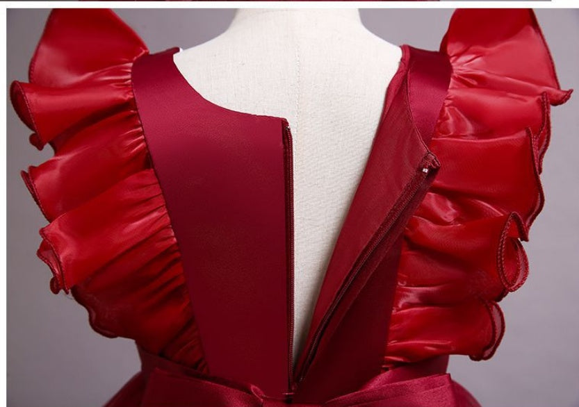 Willhawack Embroidered Little Flowers Girls Dress Princess Dress