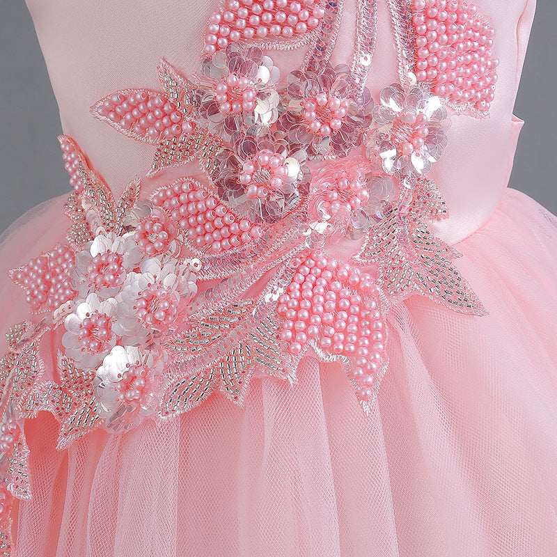 Willhawack New Girls' Dress High-end Sleeveless Dress