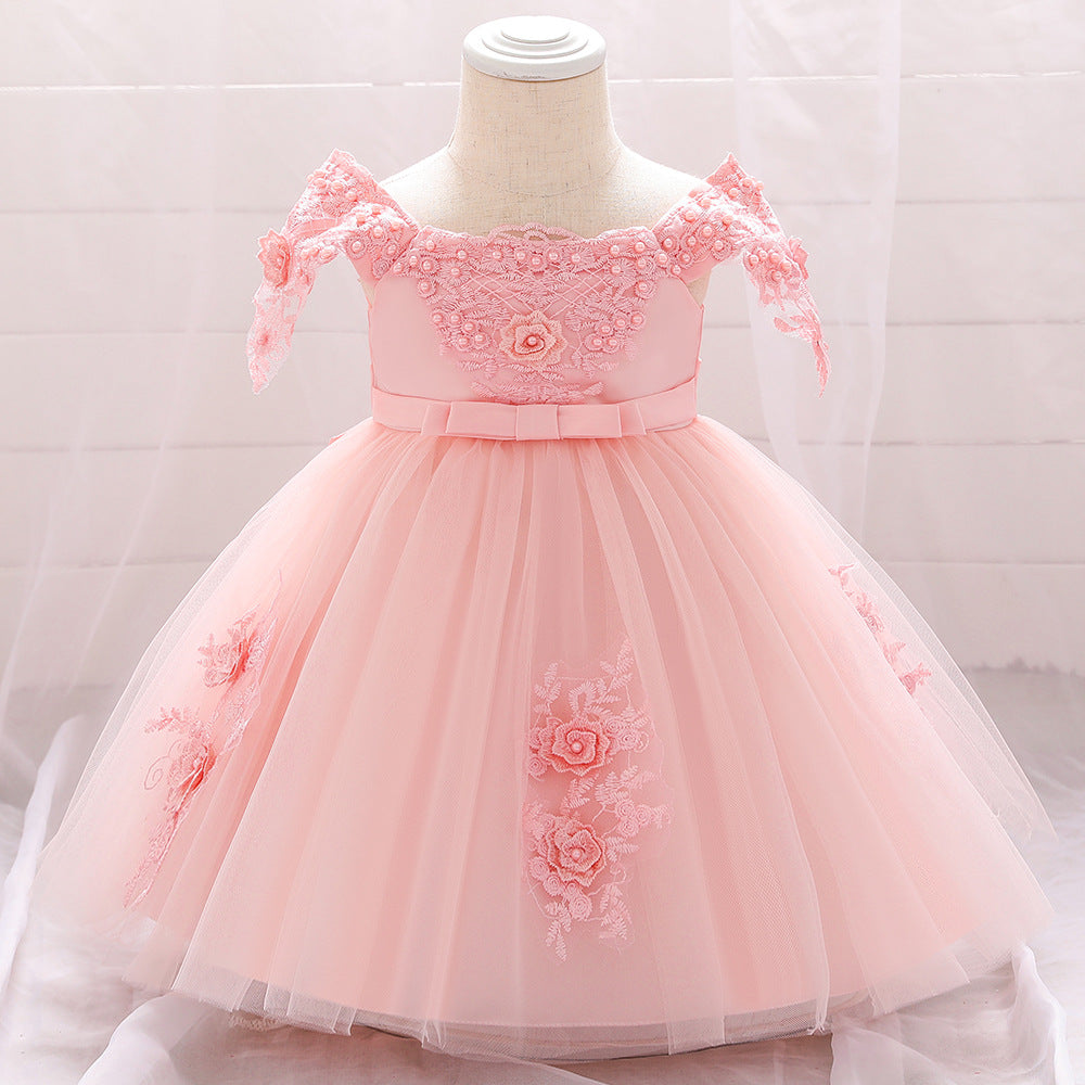 Willhawack Girls Photography Full Moon Christening Dress