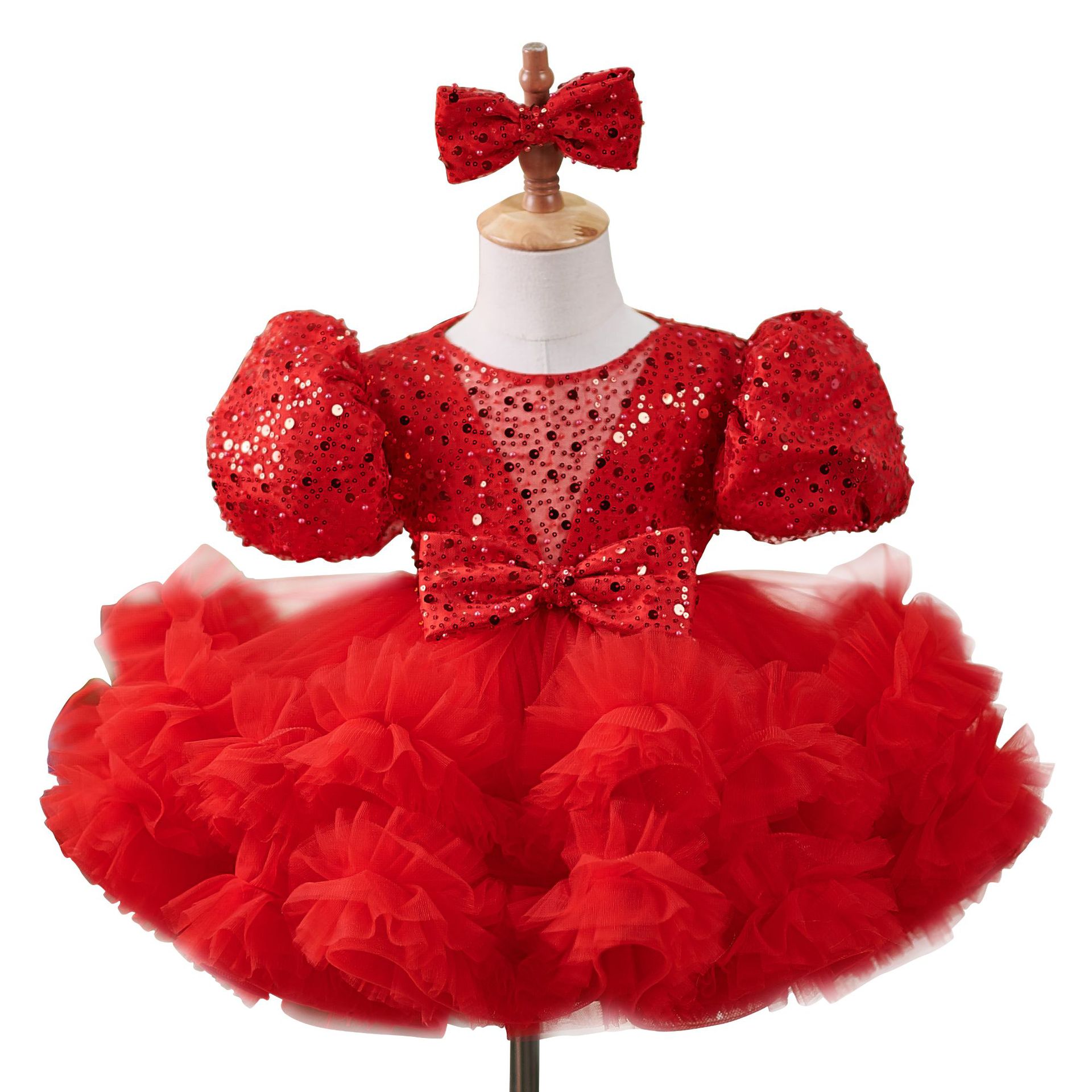 Willhawack Girls' Holiday Performance Dress Sequins