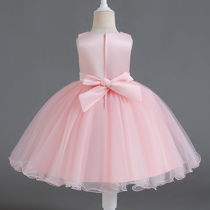 Willhawack New Girls' Dress High-end Sleeveless Dress